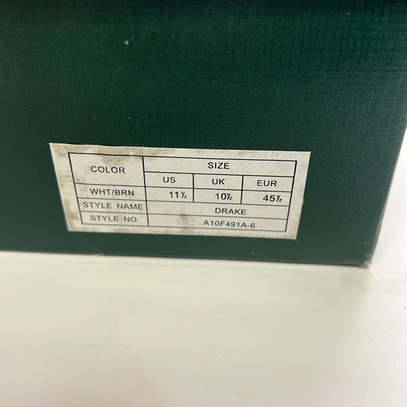 Men’s Original Penguin by Munsingwear Lace Up Shoes Size 11.5 White/Tan NIB - Picture 12 of 12